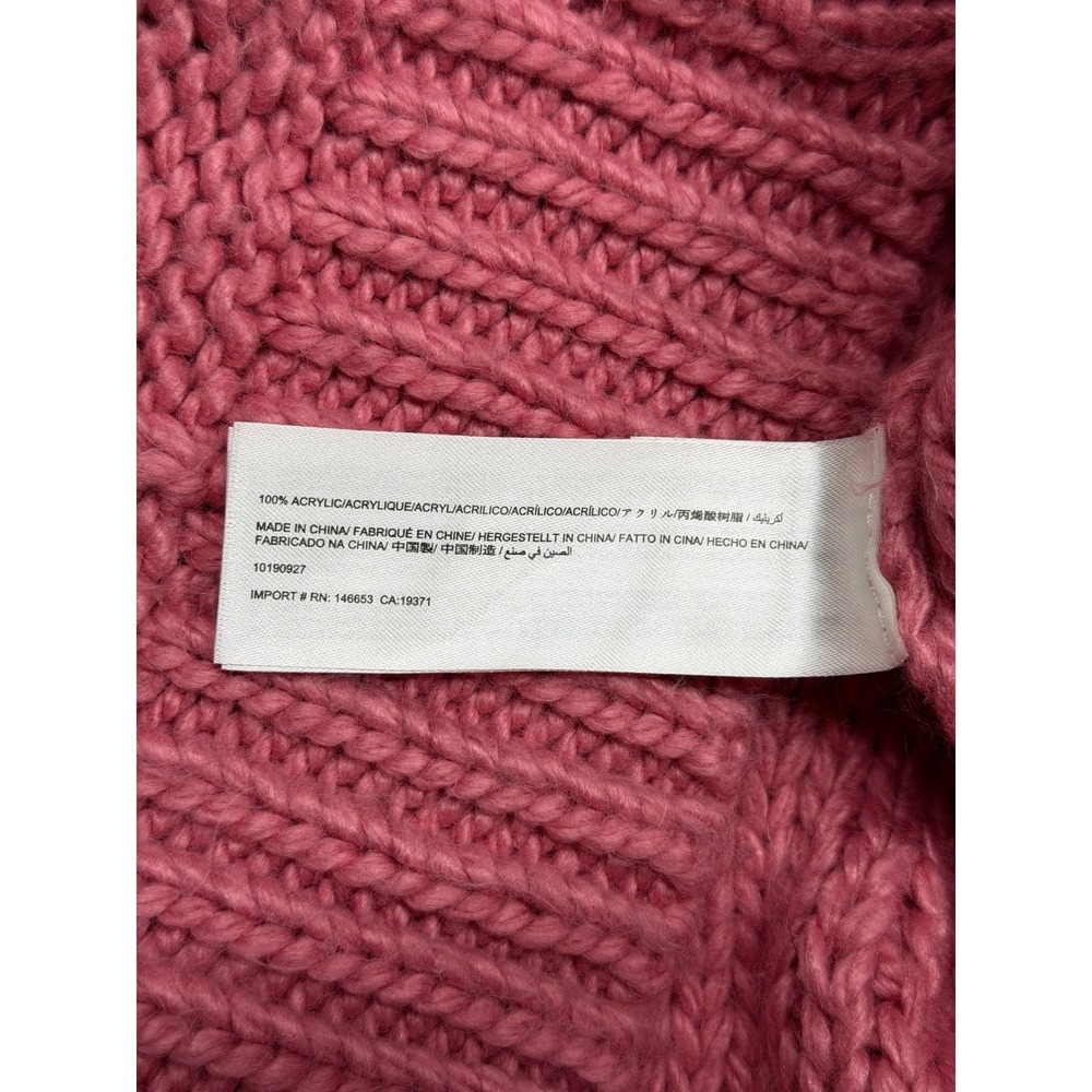 C/Meo Collective Sweater Women XS Pink Trade Places Pom 3D Chunky Knit Fall Boho - Picture 7 of 10